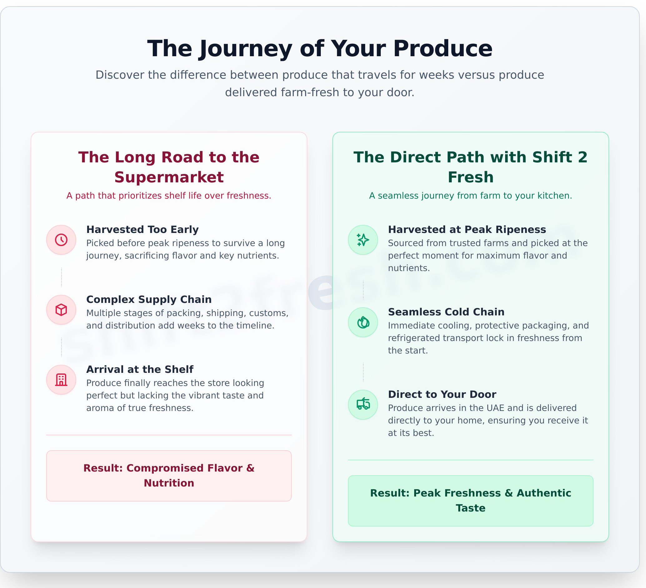 Fresh Fruits and Vegetables Delivered in the UAE: Taste the Difference - Infographic