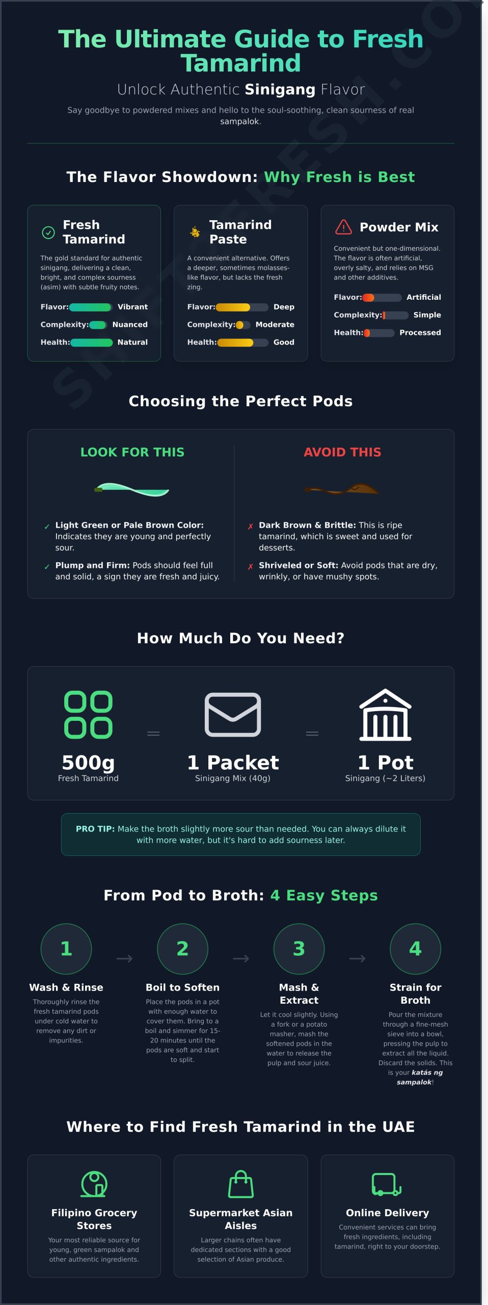 Fresh Tamarind for Sinigang: The Ultimate Guide to Authentic Flavor - Infographic